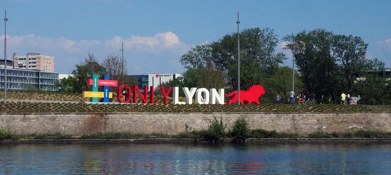 We are now leaving Lyon on the Rhone River